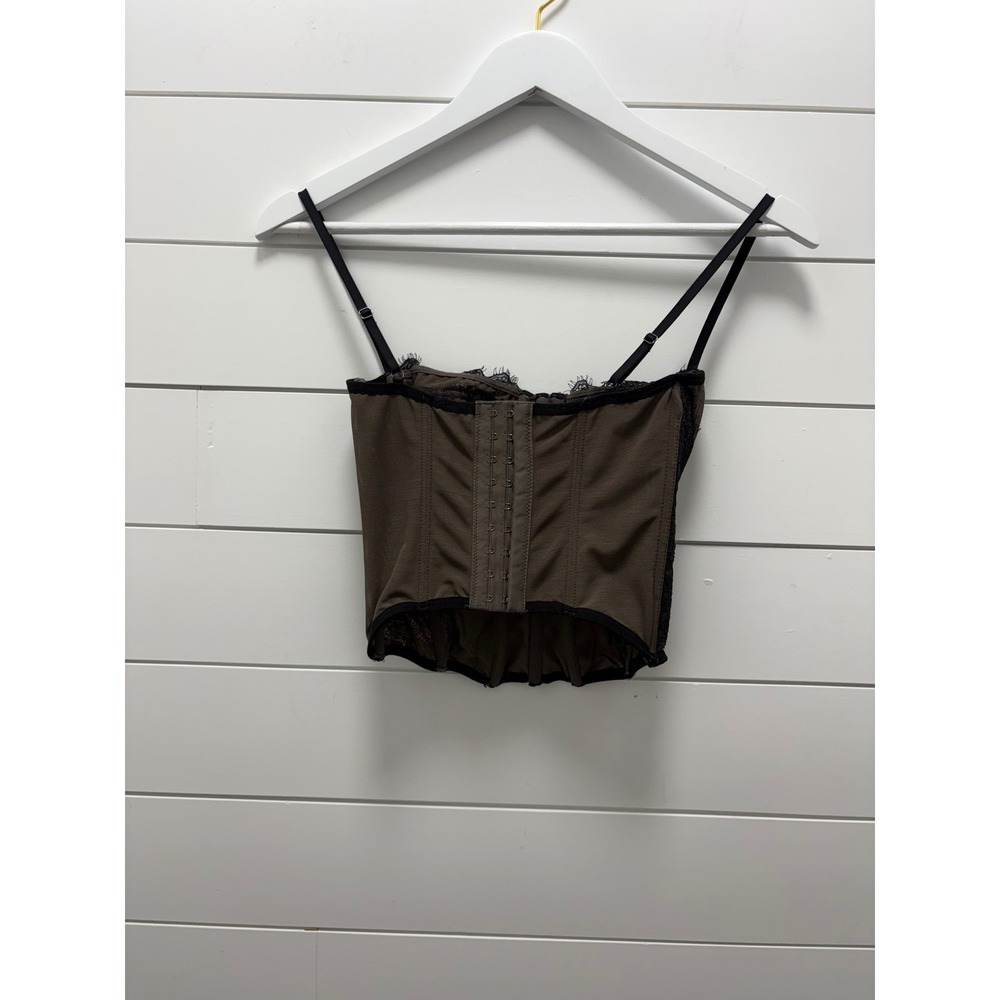 Urban Outfitters Out From Under Black Goth Lace Corset Top Size small - Picture 2 of 2